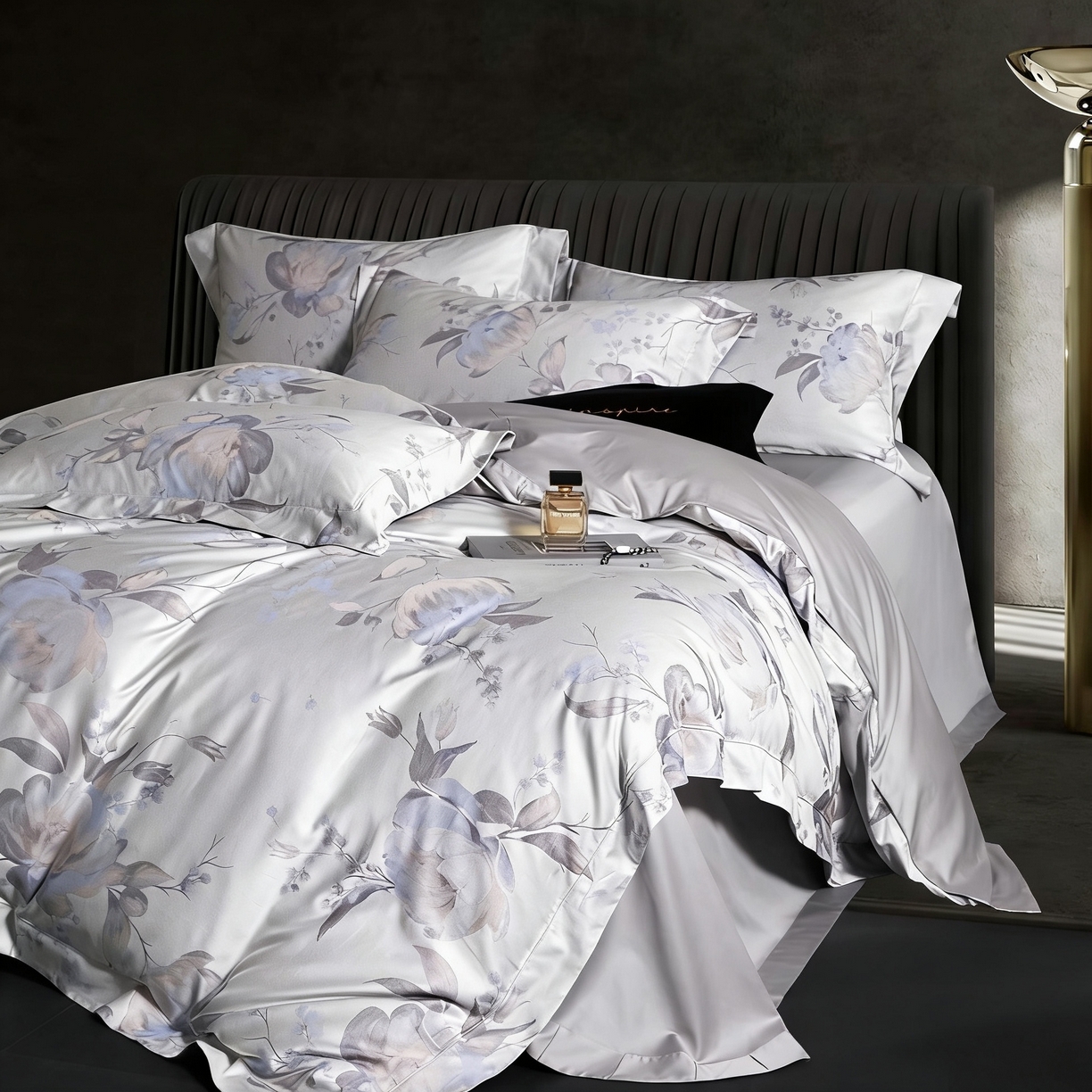 91家纺网 家纺一手货源 找家纺 淳绵家居 2026新款色织提花四件套 玛奇朵 海洋蓝