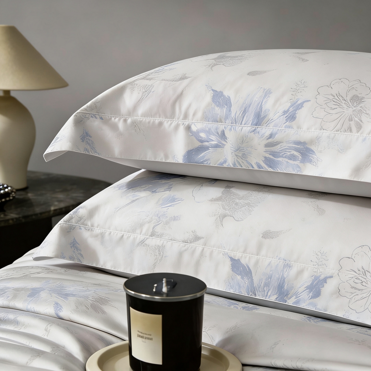 91家纺网 家纺一手货源 找家纺 淳绵家居 2026新款色织提花四件套 阿尔瓦 蓝