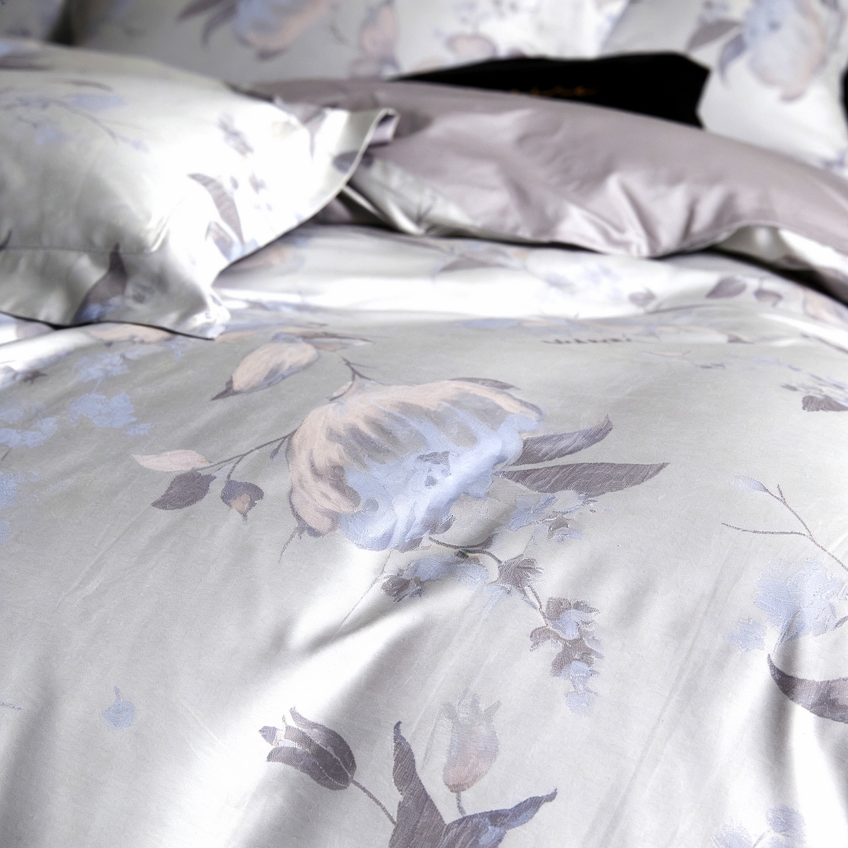 91家纺网 家纺一手货源 找家纺 淳绵家居 2026新款色织提花四件套 玛奇朵 海洋蓝