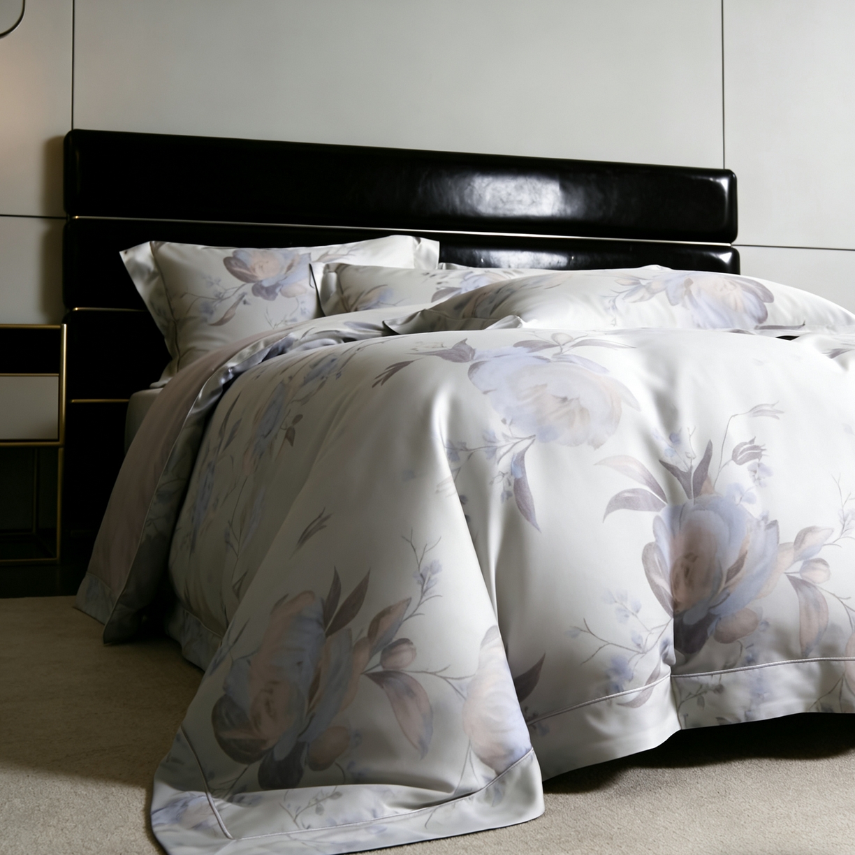 91家纺网 家纺一手货源 找家纺 淳绵家居 2026新款色织提花四件套 玛奇朵 海洋蓝