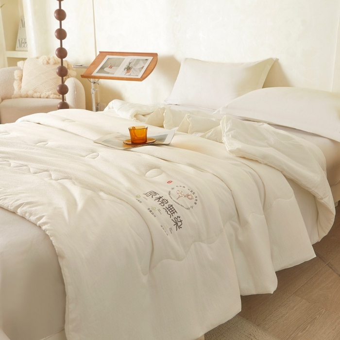 91家纺网 家纺一手货源 找家纺 （总）友承家纺 皱皱纱木棉双层纱面料大豆纤维夏凉被空调被四季通用被子2026新款单人夏被芯双人可机洗水洗