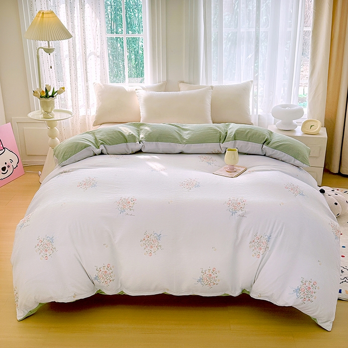 家贝爱 2026新款轻氧泡泡棉被套 春日时光