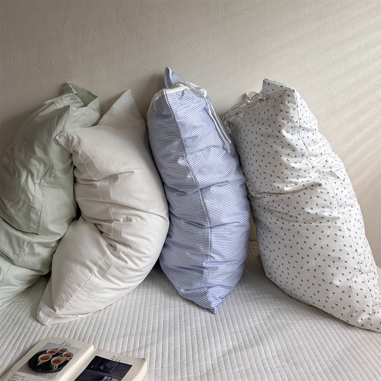 91家纺网 家纺一手货源 找家纺 （总）恋恋三季 2026新款40支纯棉绑带款四件套单品单枕套