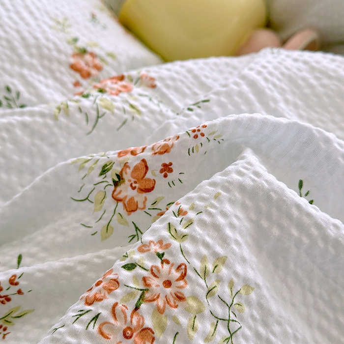 91家纺网 家纺一手货源 找家纺 家贝爱 2026新款轻氧泡泡棉被套 花漾