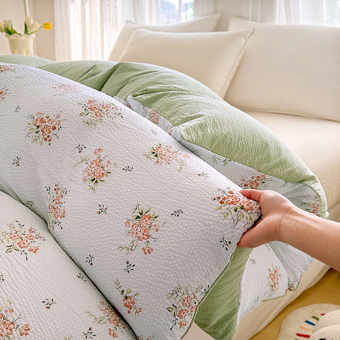 91家纺网 家纺一手货源 找家纺 家贝爱 2026新款轻氧泡泡棉被套 花漾