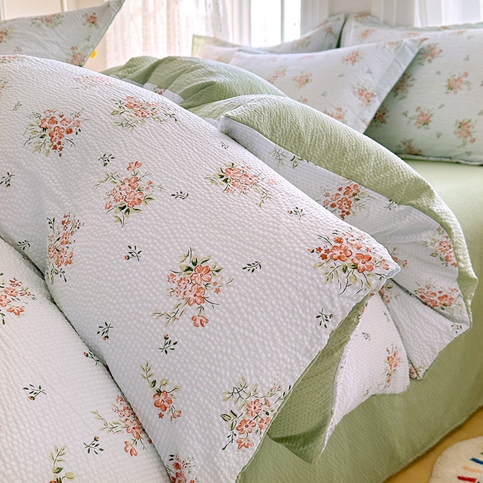 91家纺网 家纺一手货源 找家纺 家贝爱 2026新款轻氧泡泡棉被套 花漾