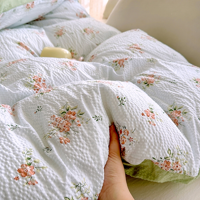 91家纺网 家纺一手货源 找家纺 家贝爱 2026新款轻氧泡泡棉被套 花漾