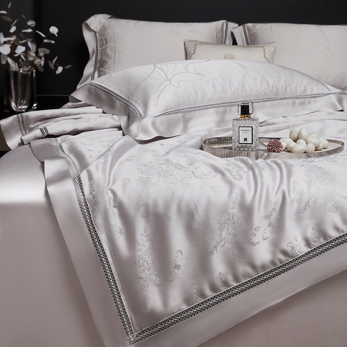 91家纺网 家纺一手货源 找家纺 （总）欧夏家纺 2026夏季莱赛尔天丝提花镂空夏被空调被夏凉被-花蝶舞