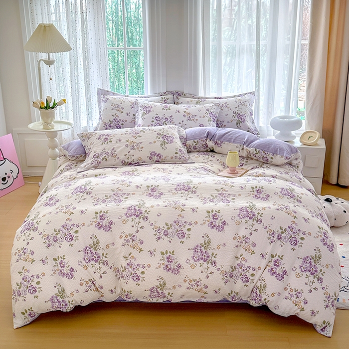 家贝爱 2026新款轻氧泡泡棉被套 流光浅梦