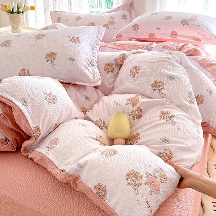 91家纺网 家纺一手货源 找家纺 家贝爱 2026新款轻氧泡泡棉被套 森林舞会