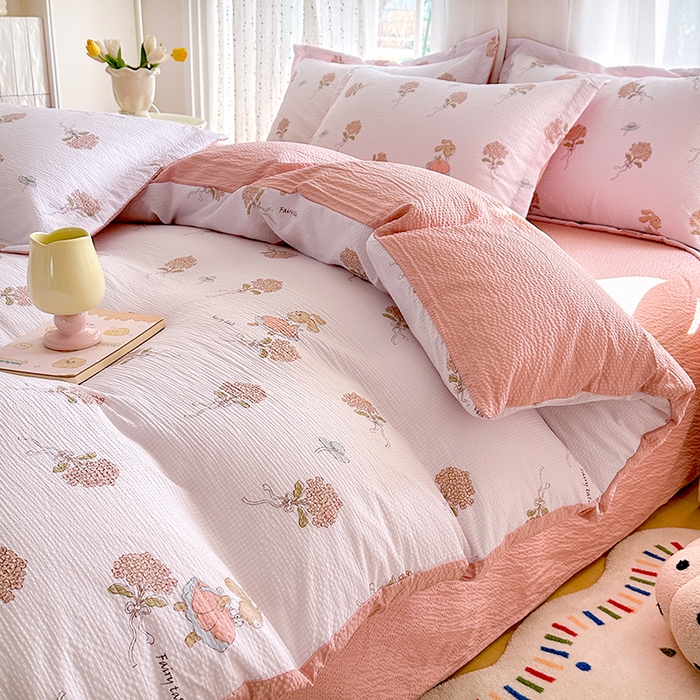 91家纺网 家纺一手货源 找家纺 家贝爱 2026新款轻氧泡泡棉被套 森林舞会