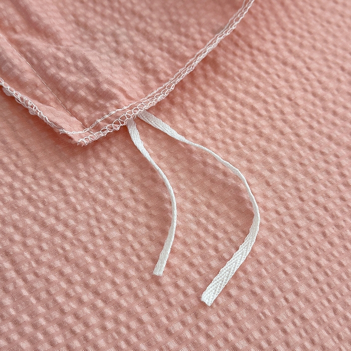 91家纺网 家纺一手货源 找家纺 家贝爱 2026新款轻氧泡泡棉被套 桃之夭夭