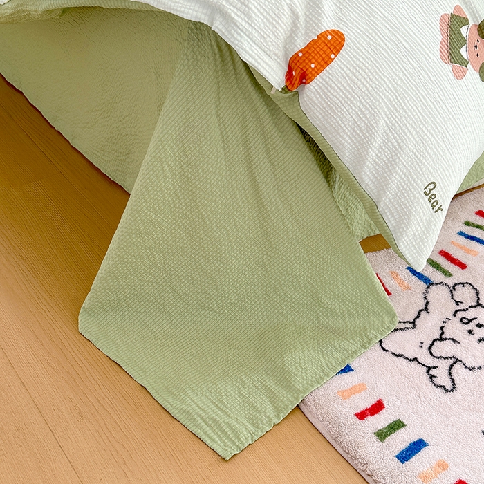 91家纺网 家纺一手货源 找家纺 家贝爱 2026新款轻氧泡泡棉被套 小熊木木