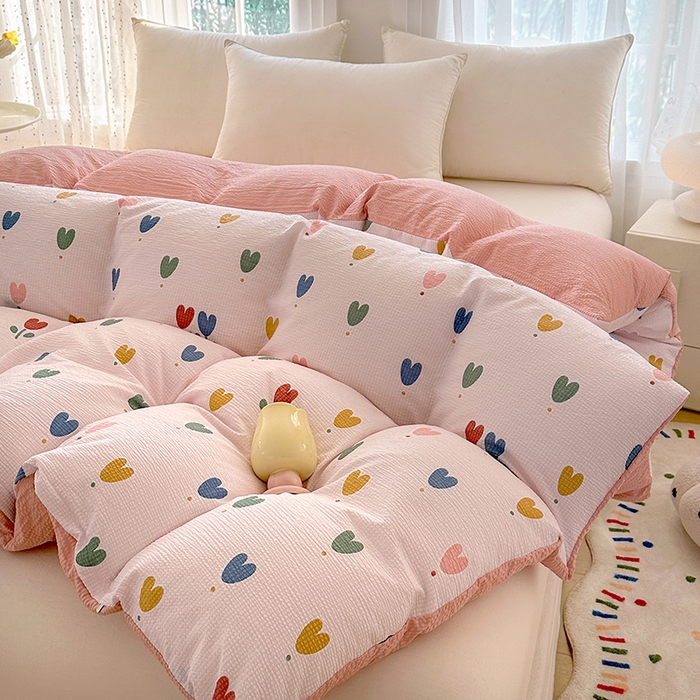 91家纺网 家纺一手货源 找家纺 家贝爱 2026新款轻氧泡泡棉被套 一见倾心