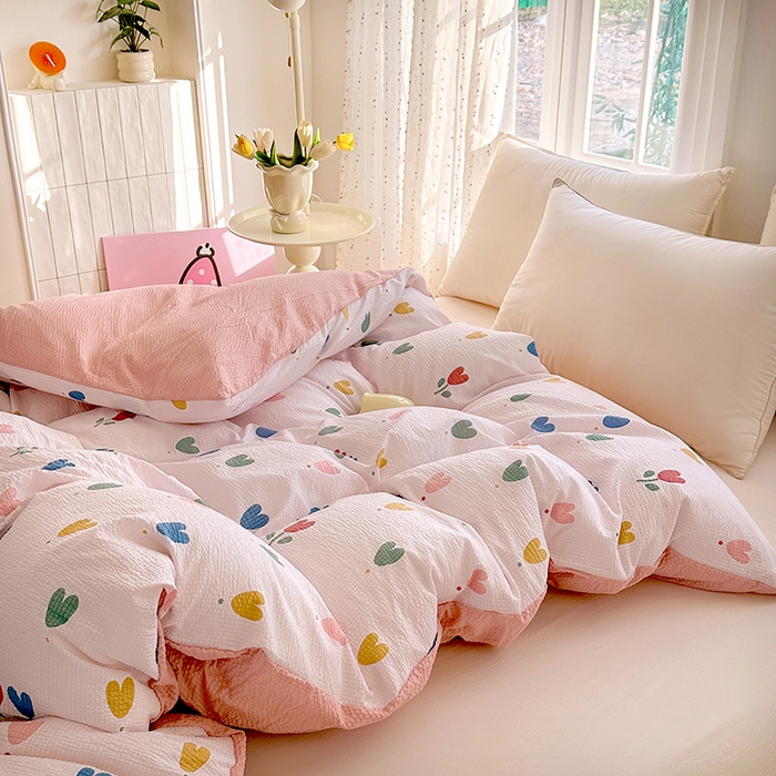 91家纺网 家纺一手货源 找家纺 家贝爱 2026新款轻氧泡泡棉被套 一见倾心