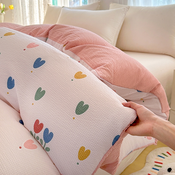 91家纺网 家纺一手货源 找家纺 家贝爱 2026新款轻氧泡泡棉被套 一见倾心