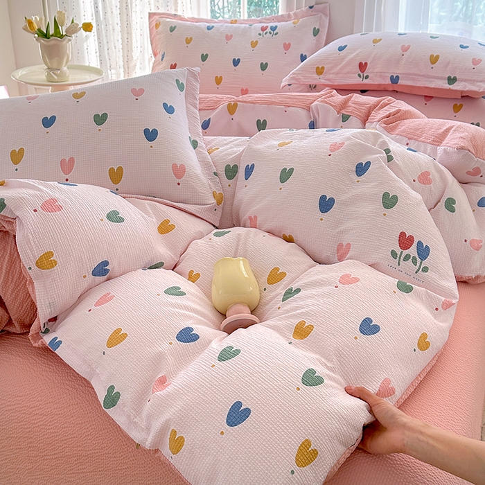 91家纺网 家纺一手货源 找家纺 家贝爱 2026新款轻氧泡泡棉被套 一见倾心