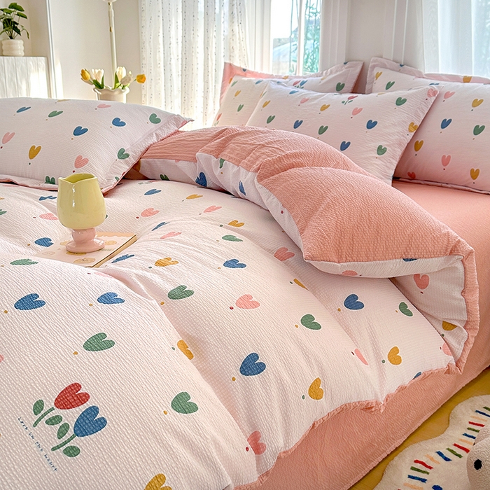 91家纺网 家纺一手货源 找家纺 家贝爱 2026新款轻氧泡泡棉被套 一见倾心