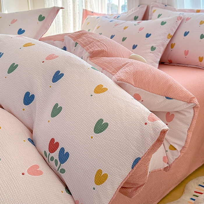 91家纺网 家纺一手货源 找家纺 家贝爱 2026新款轻氧泡泡棉被套 一见倾心