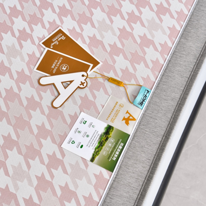 91家纺网 家纺一手货源 找家纺 小牛席业 2026新款PE千鸟格凉感冰丝席系列（床笠款） 粉色