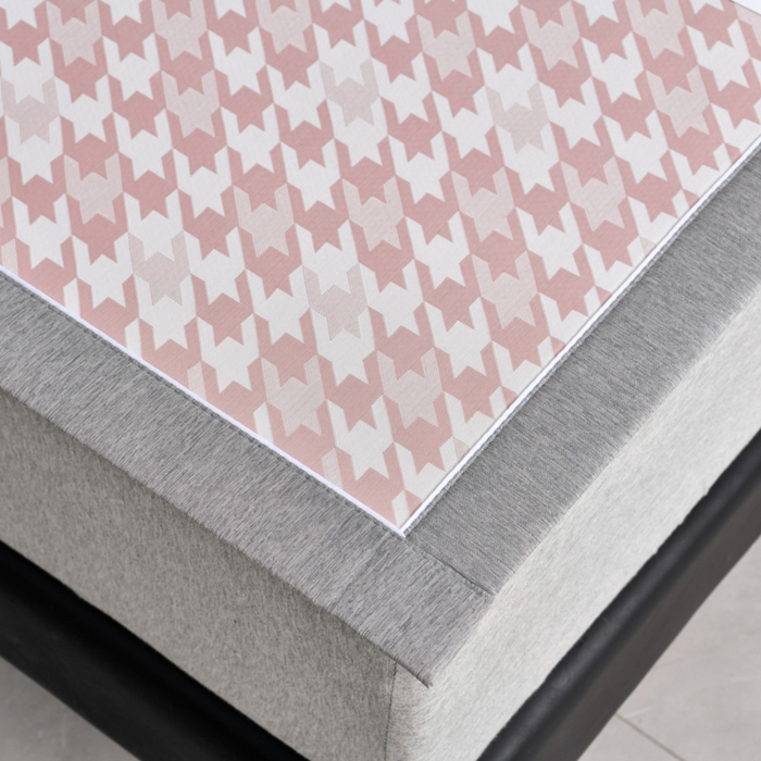 91家纺网 家纺一手货源 找家纺 （总）小牛席业 2026新款PE千鸟格凉感冰丝席席子凉席