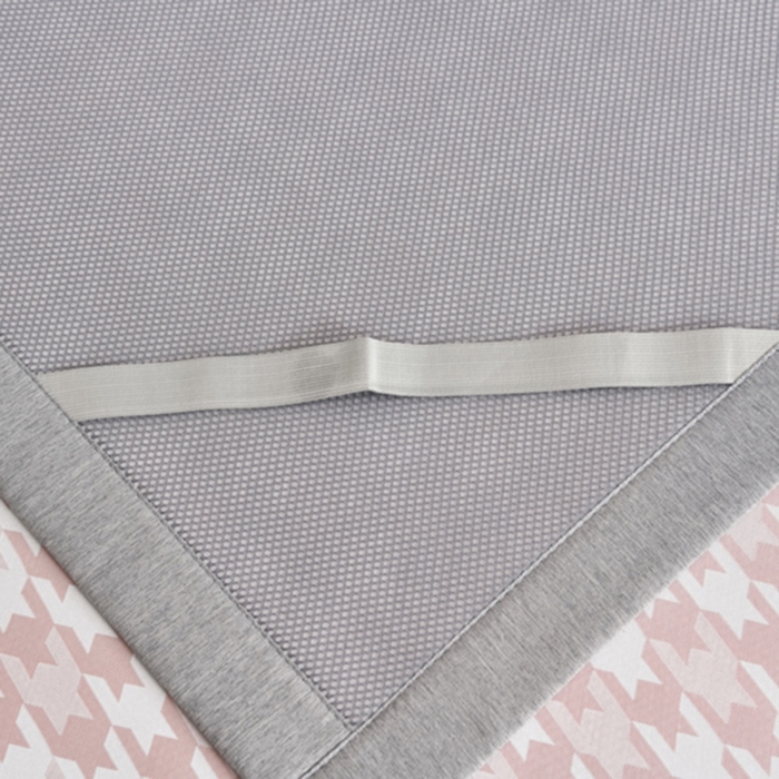 91家纺网 家纺一手货源 找家纺 小牛席业 2026新款PE千鸟格凉感冰丝席席子凉席 粉色