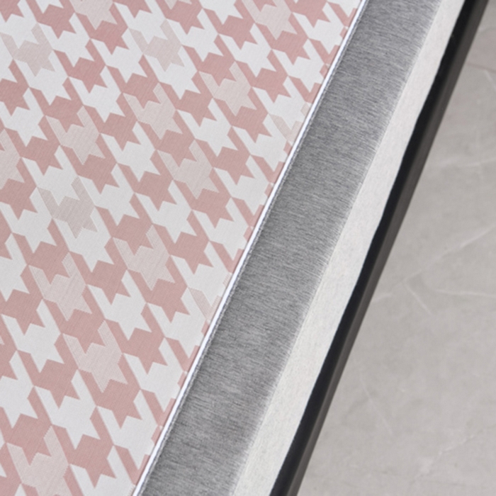 91家纺网 家纺一手货源 找家纺 小牛席业 2026新款PE千鸟格凉感冰丝席席子凉席 粉色