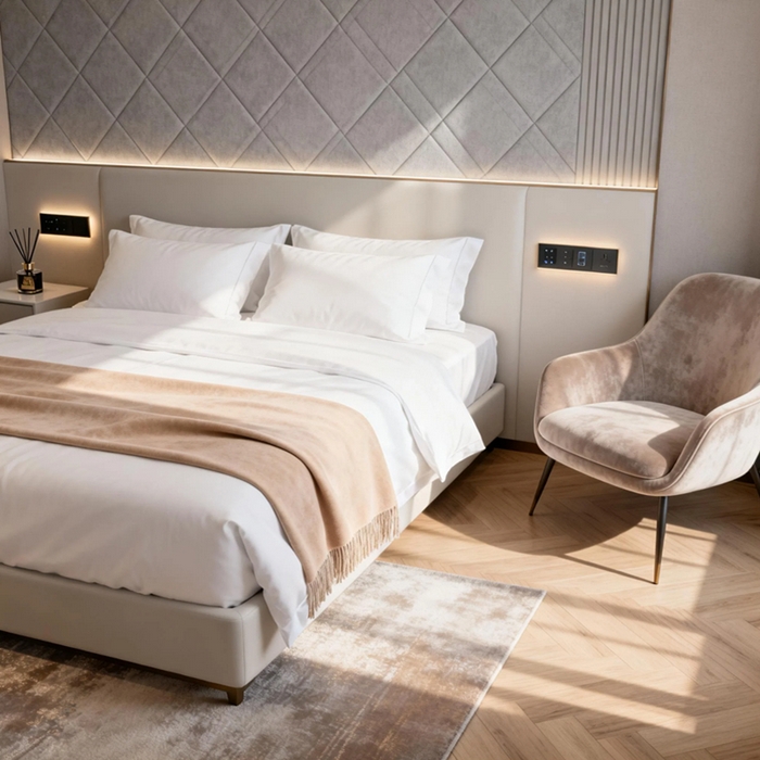 91家纺网 家纺一手货源 找家纺 （总）宜眠家纺 2026全棉贡缎高端新款连锁酒店四件套40支贡缎全棉纯棉五星级酒店宾馆四件套