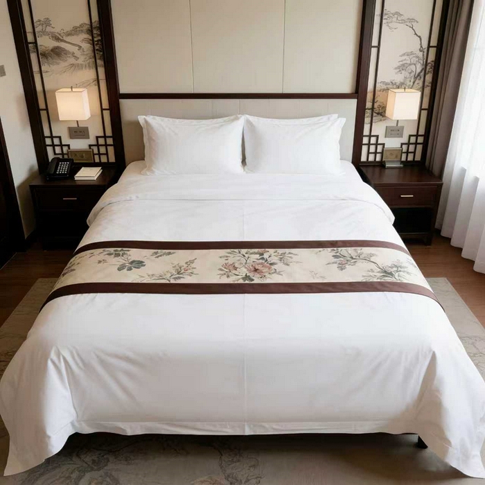 91家纺网 家纺一手货源 找家纺 （总）宜眠家纺 2026全棉双喷贡缎高端新款连锁酒店四件套60支贡缎全棉长绒棉五星级酒店宾馆四件套