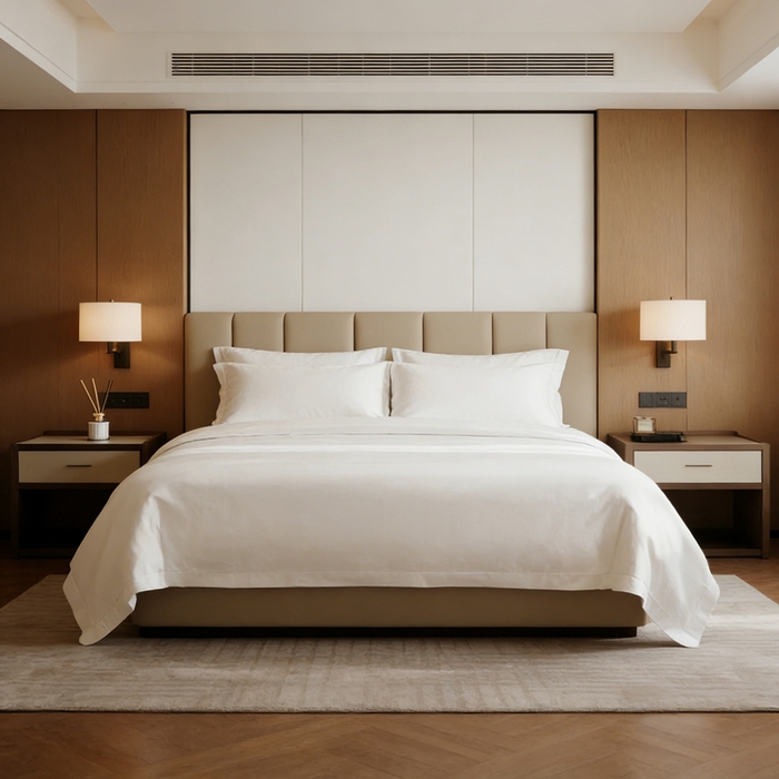 91家纺网 家纺一手货源 找家纺 （总）宜眠家纺 2026酒店四件套全棉13372酒店布草高端新款40支五星级酒店宾馆四件套