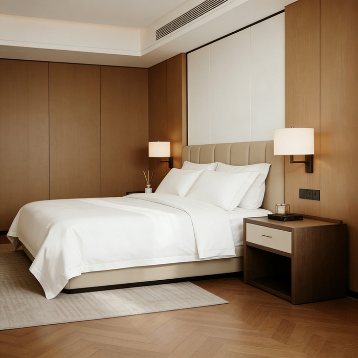 91家纺网 家纺一手货源 找家纺 （总）宜眠家纺 2026酒店四件套全棉13372酒店布草高端新款40支五星级酒店宾馆四件套