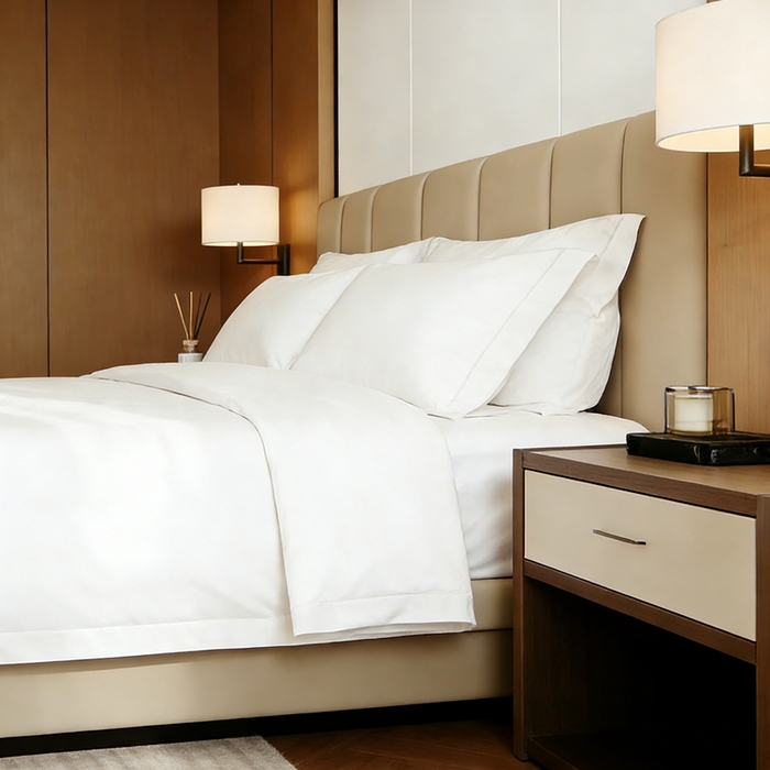 91家纺网 家纺一手货源 找家纺 （总）宜眠家纺 2026酒店四件套全棉13372酒店布草高端新款40支五星级酒店宾馆四件套