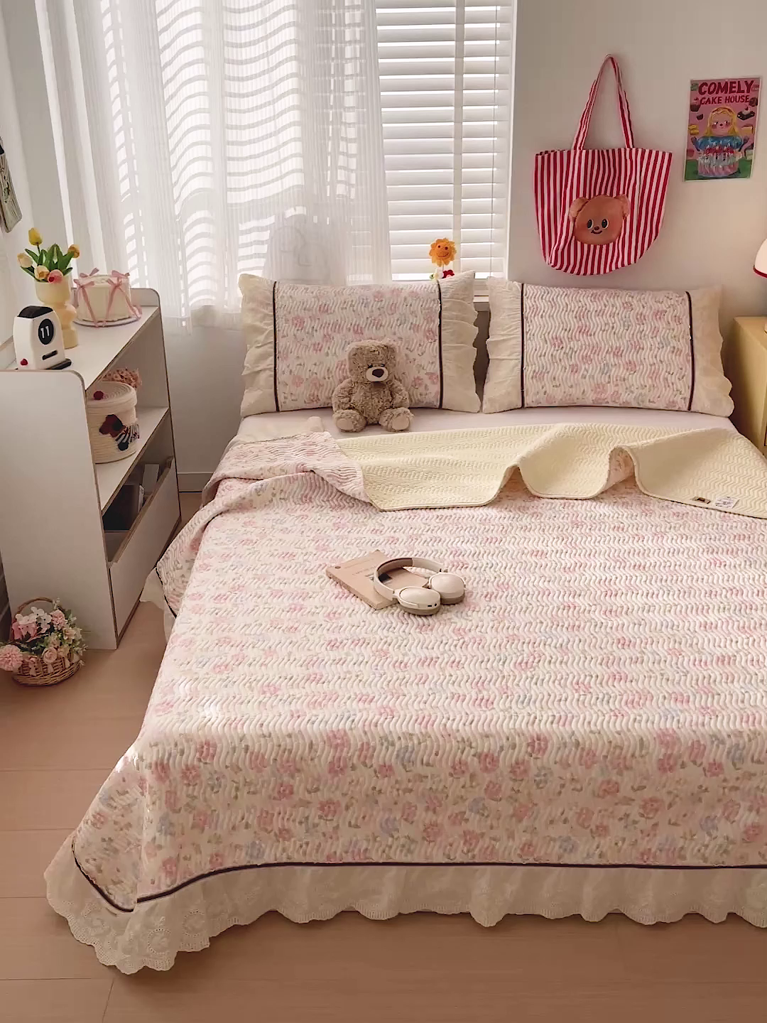 91家纺网 家纺一手货源 找家纺 （总）岚吉家纺 2026年新款A类法式全棉花边床盖三件套四件套