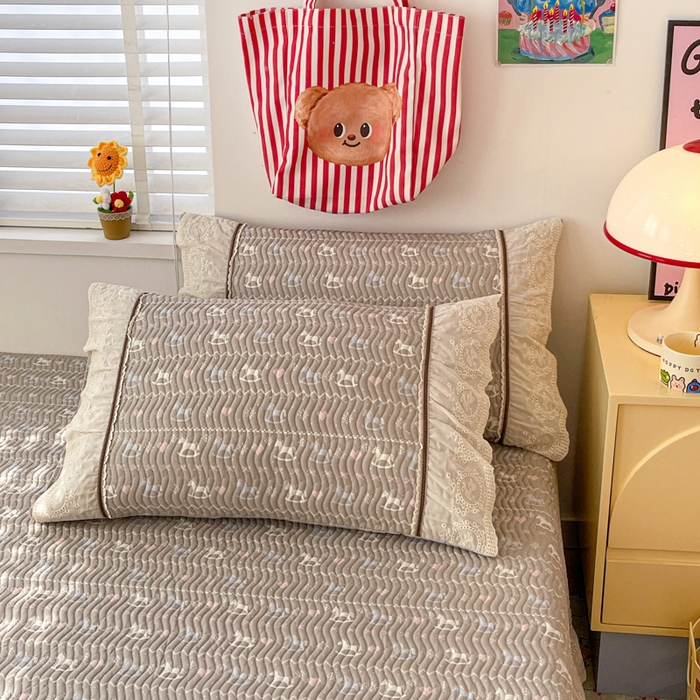 91家纺网 家纺一手货源 找家纺 岚吉家纺 2026年新款A类法式全棉花边床盖三件套四件套 恋歌