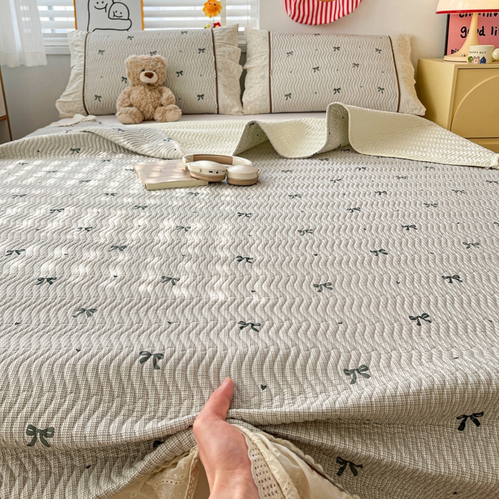 91家纺网 家纺一手货源 找家纺 岚吉家纺 2026年新款A类法式全棉花边床盖三件套四件套 星辰