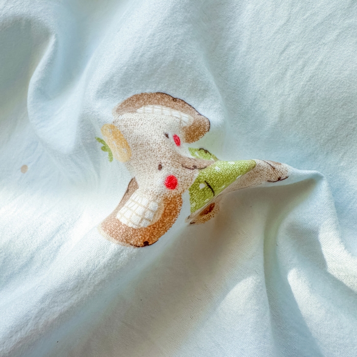 91家纺网 家纺一手货源 找家纺 逸尚阁家纺 2026新款水洗仿棉印花花边四件套-终版 菠萝大象