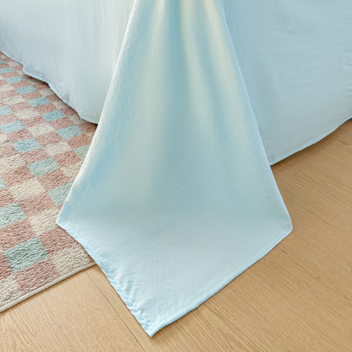 91家纺网 家纺一手货源 找家纺 逸尚阁家纺 2026新款水洗仿棉印花花边四件套-终版 开心甜心群