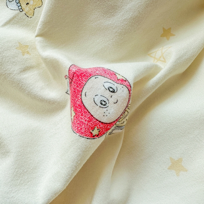 91家纺网 家纺一手货源 找家纺 逸尚阁家纺 2026新款水洗仿棉印花花边四件套-终版 开心甜心群