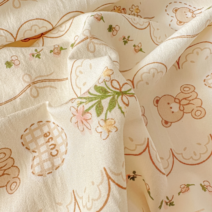 91家纺网 家纺一手货源 找家纺 逸尚阁家纺 2026新款水洗仿棉印花花边四件套-终版 连连看奇趣