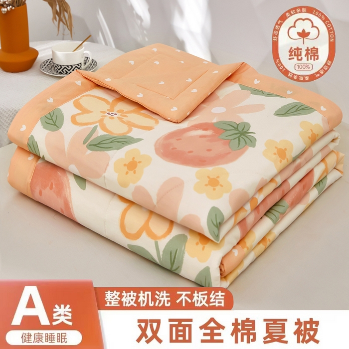 91家纺网 家纺一手货源 找家纺 （总）黛妮雅 2026新款全棉活性印花夏被(提供买家秀）