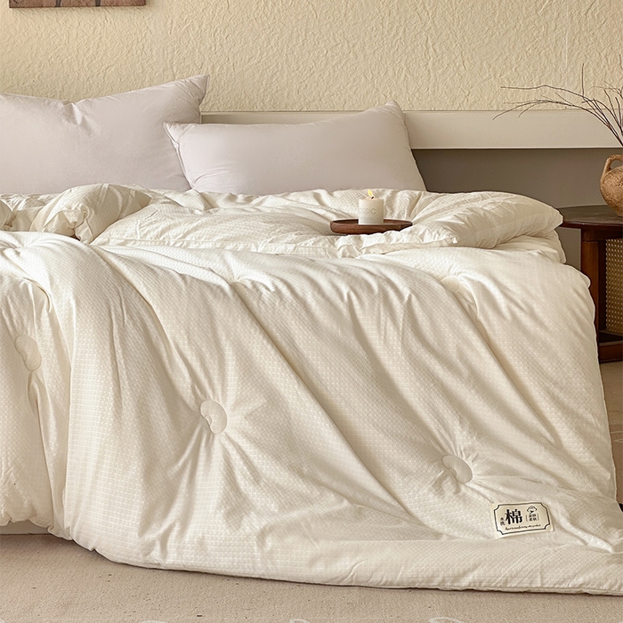 91家纺网 家纺一手货源 找家纺 （总）蓝雀翎 2025新款原棉针织棉华夫格大豆被子被芯