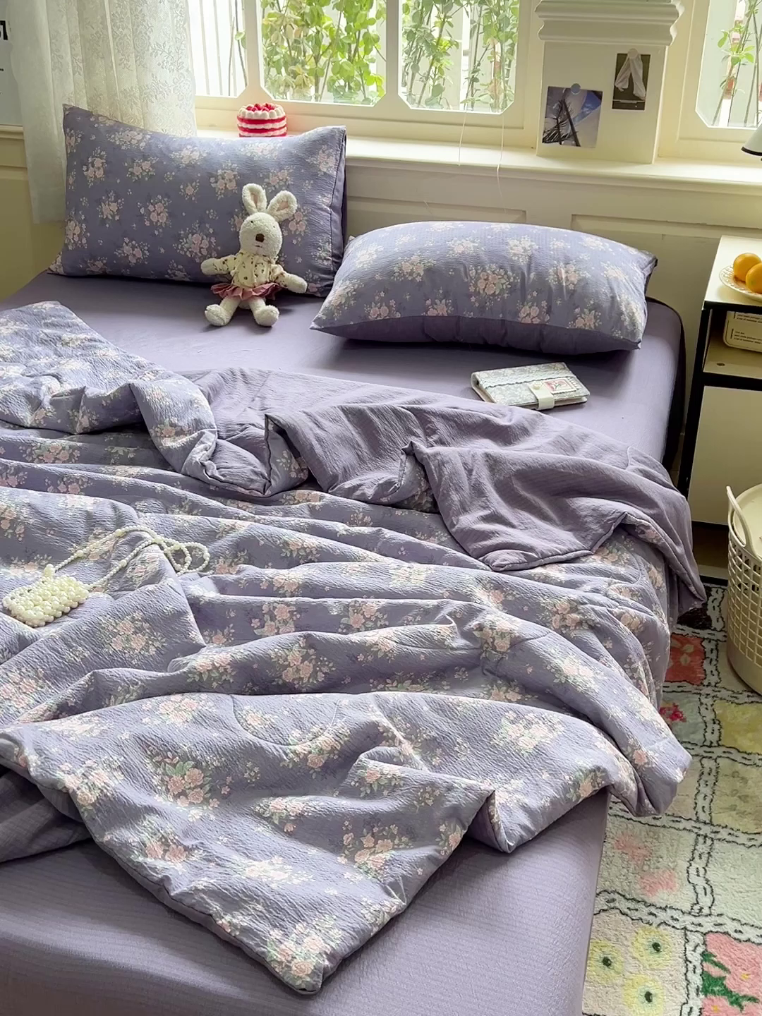 91家纺网 家纺一手货源 找家纺 （总）一比一家纺 2026新款云感皱皱纱简单款夏被夏凉被空调被四件套