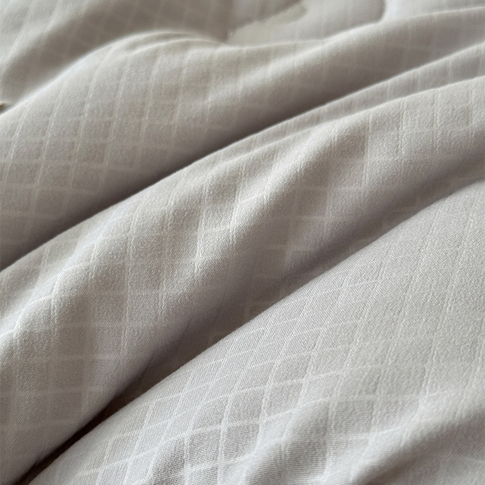 91家纺网 家纺一手货源 找家纺 蓝雀翎 2025新款原棉针织棉华夫格大豆被子被芯 高级灰