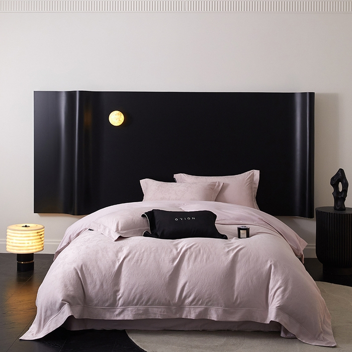 91家纺网 家纺一手货源 找家纺 薏思家纺 2026年新款全棉色织水洗提花 花漾梦境-紫