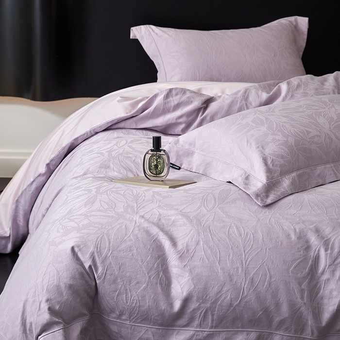 91家纺网 家纺一手货源 找家纺 薏思家纺 2026年新款全棉色织水洗提花 迷迭蔷薇-紫