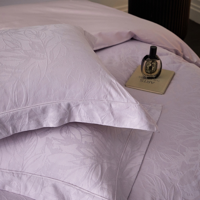 91家纺网 家纺一手货源 找家纺 薏思家纺 2026年新款全棉色织水洗提花 迷迭蔷薇-紫