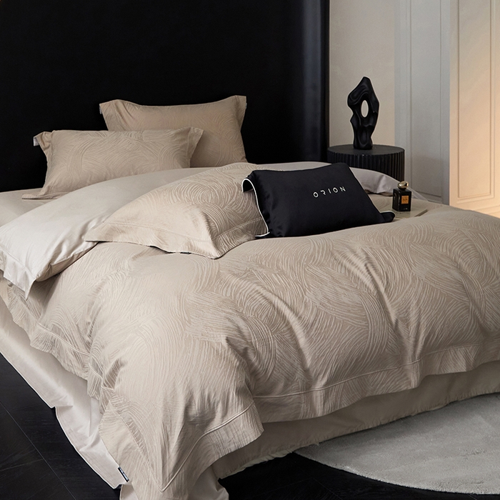 91家纺网 家纺一手货源 找家纺 薏思家纺 2026年新款全棉色织水洗提花 星灿鎏光