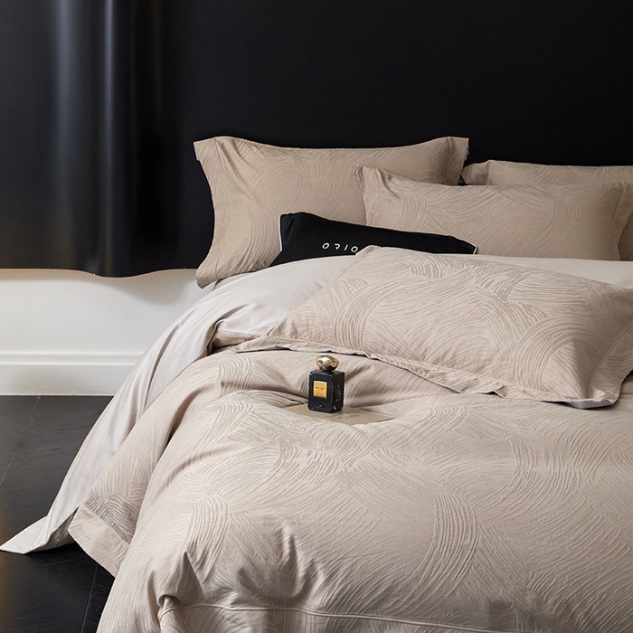 91家纺网 家纺一手货源 找家纺 薏思家纺 2026年新款全棉色织水洗提花 星灿鎏光