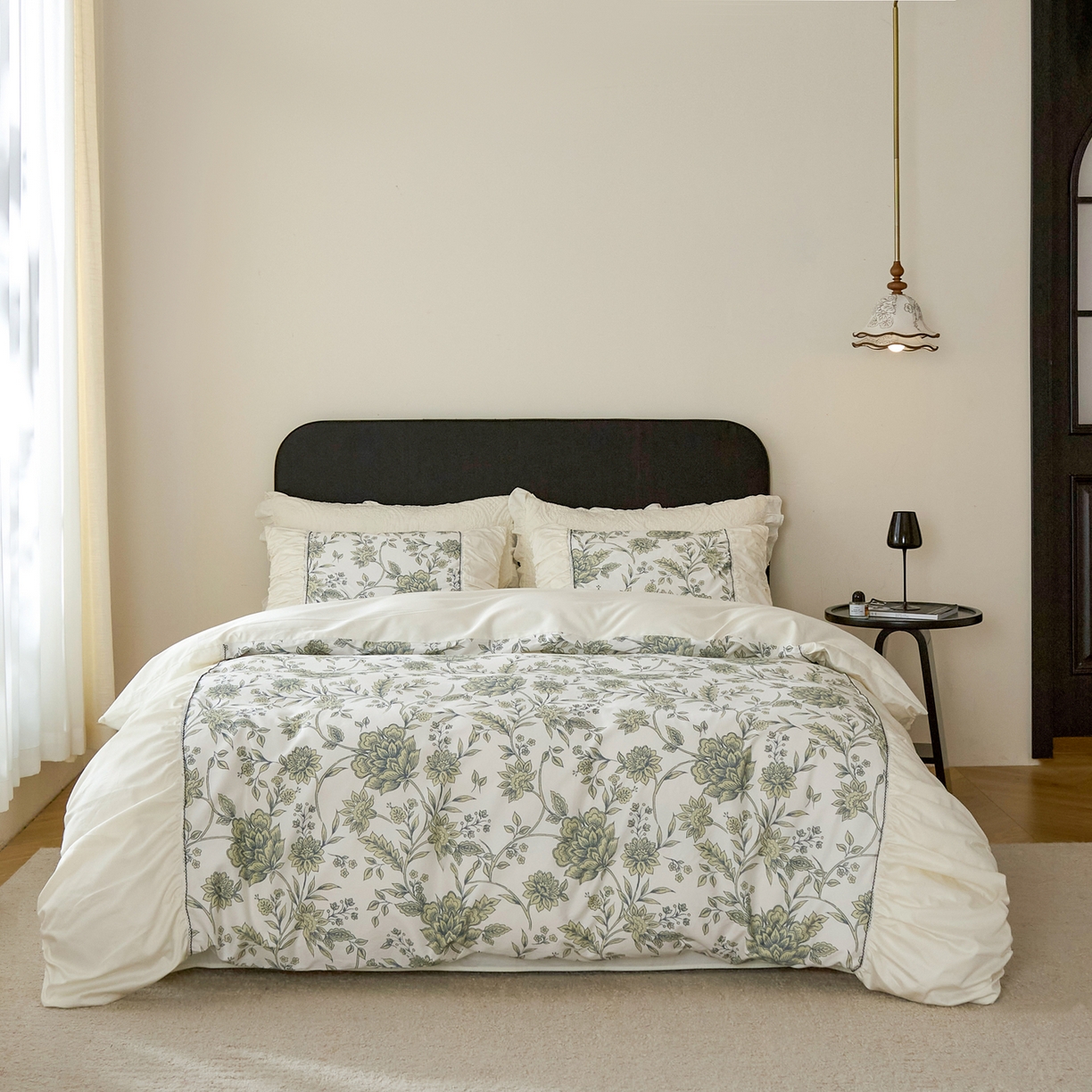 91家纺网 家纺一手货源 找家纺 （总）ONE TWO ONE 121 【会员-20】【控价商品】【提供买家秀】  2026新款韩版花边公主风100s长绒棉全棉床上用