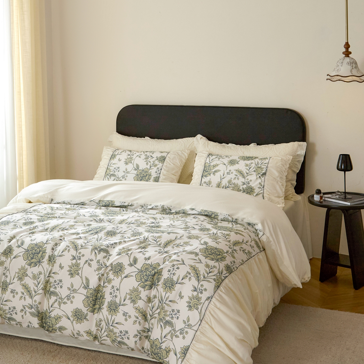 91家纺网 家纺一手货源 找家纺 （总）ONE TWO ONE 121 【会员-20】【控价商品】【提供买家秀】  2026新款韩版花边公主风100s长绒棉全棉床上用